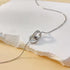 Stainless Steel Double Ring Necklace – Interlocking CZ Eternity Circles, Minimalist Jewelry in Gold and Silver