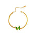 Gold Plated Stainless Steel Green Butterfly Anklet – Dainty Women’s Chain Ankle Bracelet for Summer & Beachwear