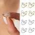 Adjustable Initial Letter Ring for Women, Stainless Steel A-Z Gold & Silver Rings with CZ, Personalized Gift Idea