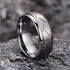 8mm Tungsten Carbide Wedding Band Ring – Domed Grooved Brushed Design – Comfort Fit for Men in Silver or Black