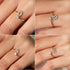 Adjustable Initial Letter Ring for Women, Stainless Steel A-Z Gold & Silver Rings with CZ, Personalized Gift Idea