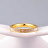 Stackable Ring with Mother of Pearl & CZ – 18K Gold Plated Stainless Steel, Elegant Dainty Band for Layering