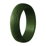 Bark Pattern Silicone Ring for Women – Textured, Lightweight Rubber Band with Nature-Inspired Woodgrain Design