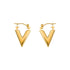 V-Shape Geometric Triangle Earrings, Stainless Steel Minimalist Studs for Women, Modern Design in Gold or Silver