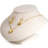 Heart Pendant Necklace & Earrings Set – Stainless Steel Jewelry in Gold & Silver, Minimalist Matching Gift Set