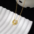 Gold Plated Stainless Steel Horseshoe Pendant Necklace with Pearl – U Shape Lucky Charm Minimalist Jewelry