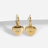 Gold Plated Stainless Steel Heart CZ Dangle Huggie Earrings for Women, Romantic Hoop Design with Sparkling Accent