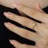 Emerald Cut Solitaire CZ Engagement Ring for Women, Gold Plated Stainless Steel, Dainty Rectangle Design