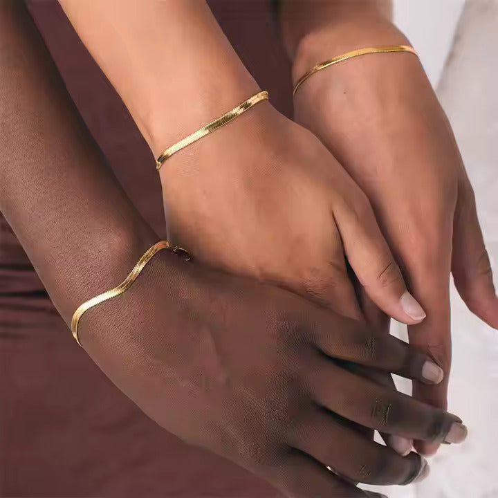 Herringbone Flat Chain Bracelet