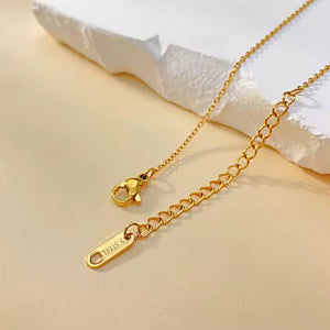 Stainless Steel Double Ring Necklace – Interlocking CZ Eternity Circles, Minimalist Jewelry in Gold and Silver