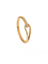 Elegant Teardrop CZ Stone Ring for Women, Stainless Steel Gold & Silver Finish Fashion Jewelry, Hypoallergenic Gift