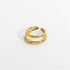 Adjustable Double Layer Open Ring – 18K Gold Plated Stainless Steel, Minimalist Bold Design, Everyday Statement Band