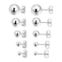 Classic Ball Stud Earrings for Men & Women, Stainless Steel, Gold & Silver, Hypoallergenic Polished Round Jewelry