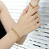 18K Gold Plated Stainless Steel Dangle Ball Chain Bracelet – Cuban Link Gold Chain for Women, Modern Style