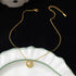 Gold Plated Stainless Steel Horseshoe Pendant Necklace with Pearl – U Shape Lucky Charm Minimalist Jewelry