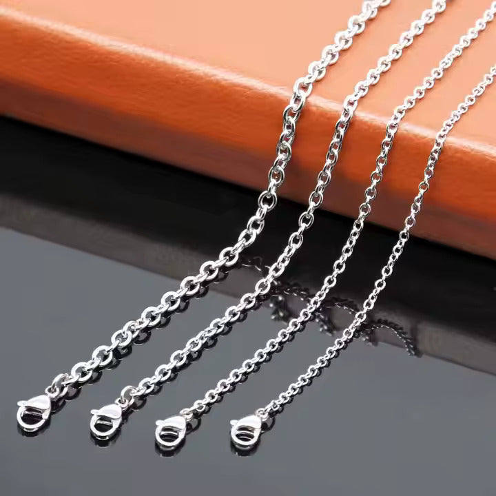 Stainless Steel 1.2mm Cable Chain Necklace in Gold & Silver, Durable Jewelry Chain for Men & Women