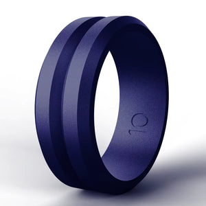 V Shape Silicone Ring for Men – Flexible Rubber Band with Center Cut, Ideal for Work, Gym, and Outdoor Activities