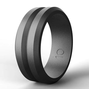 V Shape Silicone Ring for Men – Flexible Rubber Band with Center Cut, Ideal for Work, Gym, and Outdoor Activities
