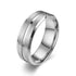 8mm Silver Tungsten Carbide Wedding Band for Men – Center Groove Matte Finish Comfort Fit Ring – Durable Design