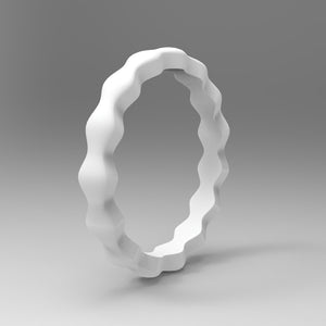 Wave Pattern Silicone Ring for Men – Flexible Rubber Band with Wavy Texture, Lightweight & Daily Comfort
