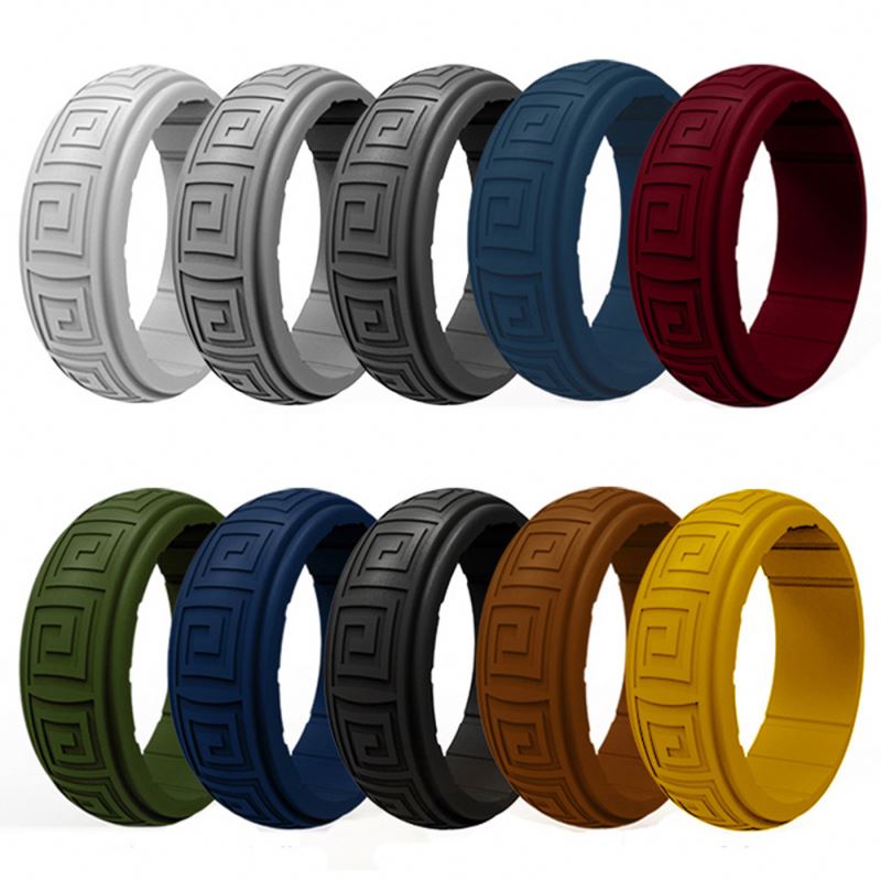 Gyration Twist Silicone Ring for Men – Flexible Rubber Band with Unique Swirl Design, Lightweight & Comfortable