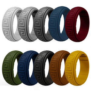 Gyration Twist Silicone Ring for Men – Flexible Rubber Band with Unique Swirl Design, Lightweight & Comfortable