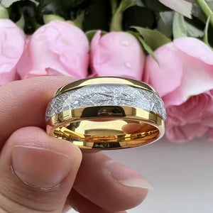 8mm Frost Silk Texture Tungsten Carbide Ring – Unisex Matte Wedding Band – Durable and Modern Comfort Fit