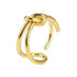 Adjustable Knot Wire Ring for Women, Stainless Steel Open Band in Gold or Silver, Minimalist Stackable Design