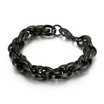 Men’s Black Cuban Link Stainless Steel Bracelet – Bold, Durable, Stylish Jewelry for Everyday Wear