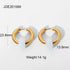 Boho Opal Huggie Earrings in Gold Plated Stainless Steel – Black, Green & White Gemstone Minimalist Hoop Set