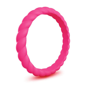 Twist Design Silicone Ring for Men – Soft Rubber Spiral Band, Flexible & Durable, Perfect for Active Lifestyles