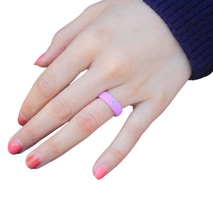 5.7MM Silicone Ring with Sparkling CZ Diamond – Lightweight, Flexible & Stylish Band for Everyday Comfort
