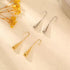 Minimalist Long Water Drop Dangle Earrings for Women, Stainless Steel Hook Earrings in Gold and Silver Tones