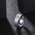8mm Silver Tungsten Carbide Wedding Band for Men – Center Groove Matte Finish Comfort Fit Ring – Durable Design