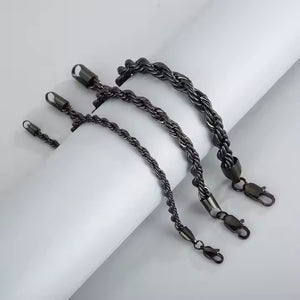 Men’s Black Cuban Link Stainless Steel Bracelet – Bold, Durable, Stylish Jewelry for Everyday Wear