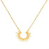 Sunburst Necklace for Women – Minimalist Stainless Steel Chain with Radiant Celestial Pendant