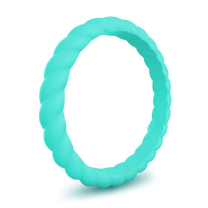 Twist Design Silicone Ring for Men – Soft Rubber Spiral Band, Flexible & Durable, Perfect for Active Lifestyles