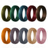 Bark Pattern Silicone Ring for Women – Textured, Lightweight Rubber Band with Nature-Inspired Woodgrain Design