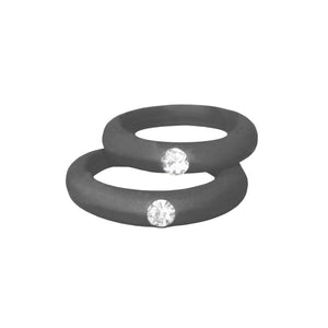 5MM Silicone Ring with Sparkling CZ Diamond – Slim, Flexible & Stylish Alternative for Active Lifestyles