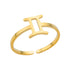 Adjustable Zodiac Ring for Women, 12 Constellations Aesthetic Stainless Steel Rings in Gold & Silver, Horoscope Jewelry