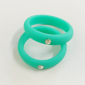 5MM Silicone Ring with Sparkling CZ Diamond – Slim, Flexible & Stylish Alternative for Active Lifestyles