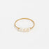 Thin Freshwater Pearl Stackable Ring for Women, Stainless Steel Band in Gold or Silver, Minimalist Design