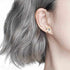 Roman Numeral Stud Earrings with CZ Center, Stainless Steel, Hypoallergenic, Gold, Silver & Rose Gold for Women & Men