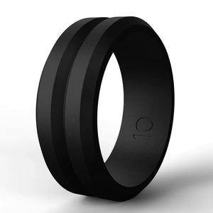 V Shape Silicone Ring for Men – Flexible Rubber Band with Center Cut, Ideal for Work, Gym, and Outdoor Activities