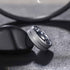 8mm Silver Tungsten Carbide Wedding Band for Men – Center Groove Matte Finish Comfort Fit Ring – Durable Design