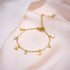 Stainless Steel Multi-Charm Dangle Anklet or Bracelet – Star, Heart, CZ Accents – Gold, Silver & Rose Gold Ankle Jewelry