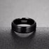 8mm Black Tungsten Carbide Wedding Band for Men – Matte Brushed Finish Comfort Fit Ring – Scratch Resistant