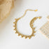 18K Gold Plated Stainless Steel Dangle Ball Chain Bracelet – Cuban Link Gold Chain for Women, Modern Style