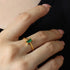 Emerald Cut Solitaire CZ Engagement Ring for Women, Gold Plated Stainless Steel, Dainty Rectangle Design