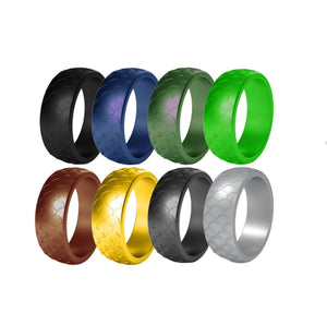 Fish Scale Silicone Ring for Men – Textured, Flexible Rubber Band with Unique Scale Pattern for Daily Wear
